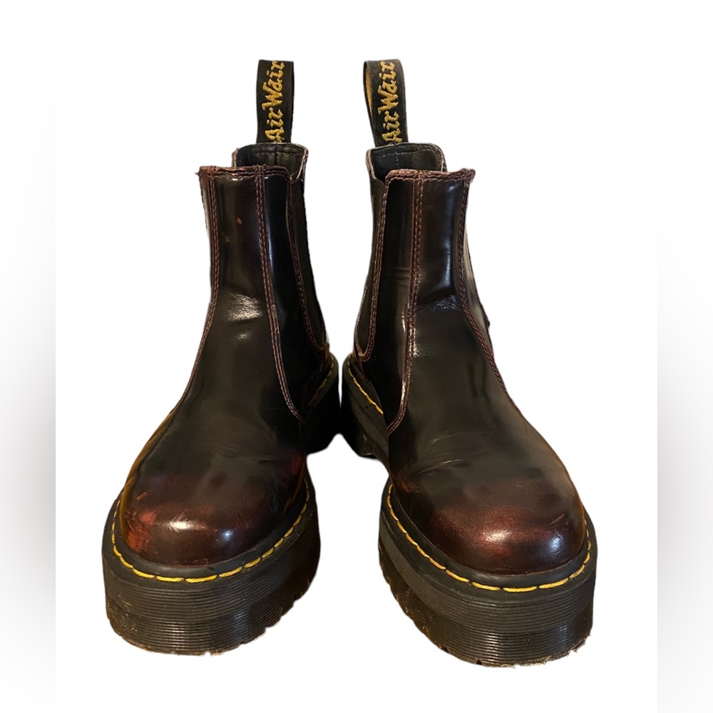 RARE Dr. Martens 2976 Quad Ox Blood Arcadia Chelsea Platform Boots